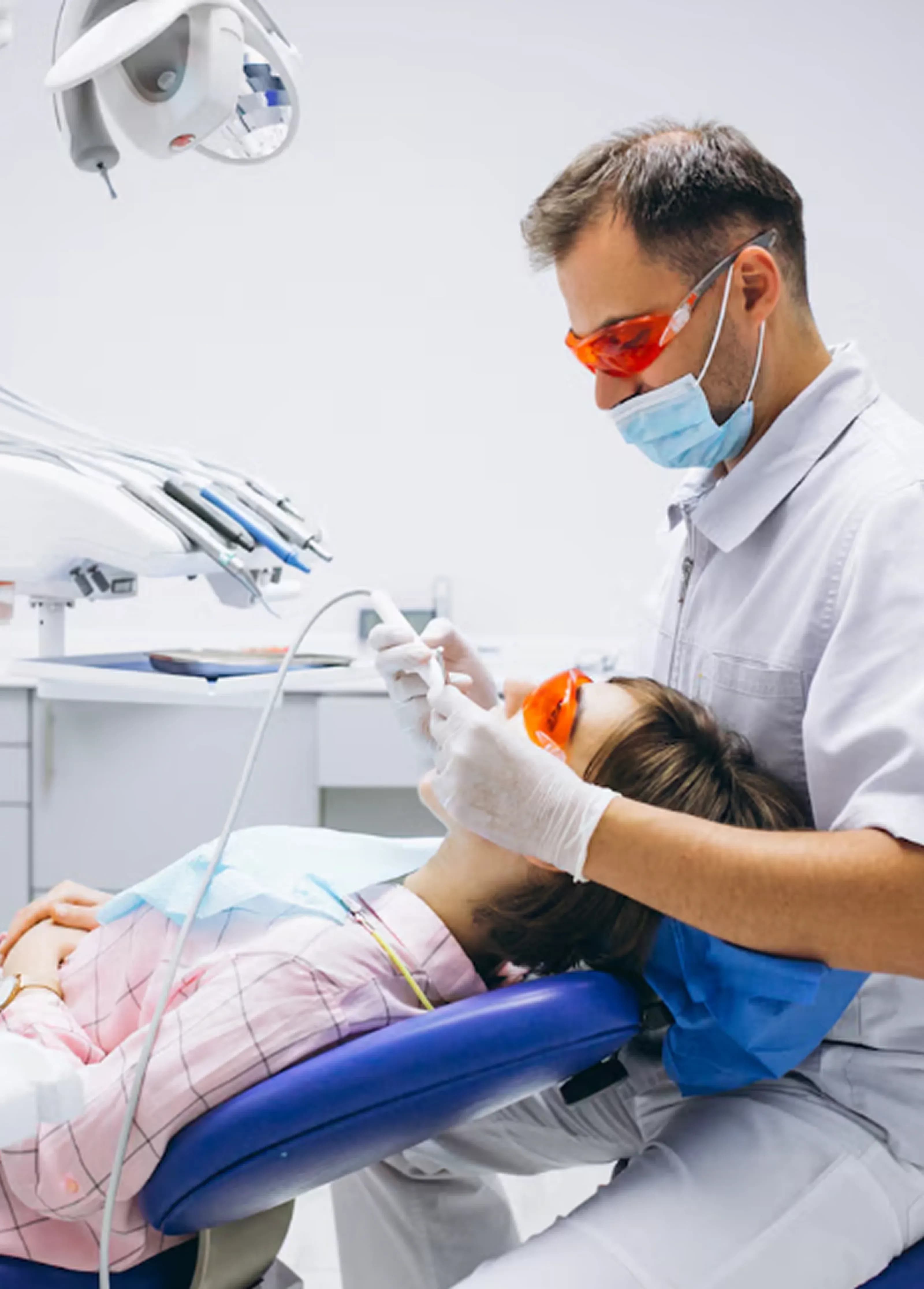 Doctor with patient
